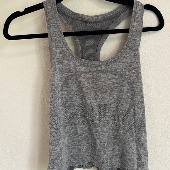 Gray Racerback Tank Top - Picture 4 of 4